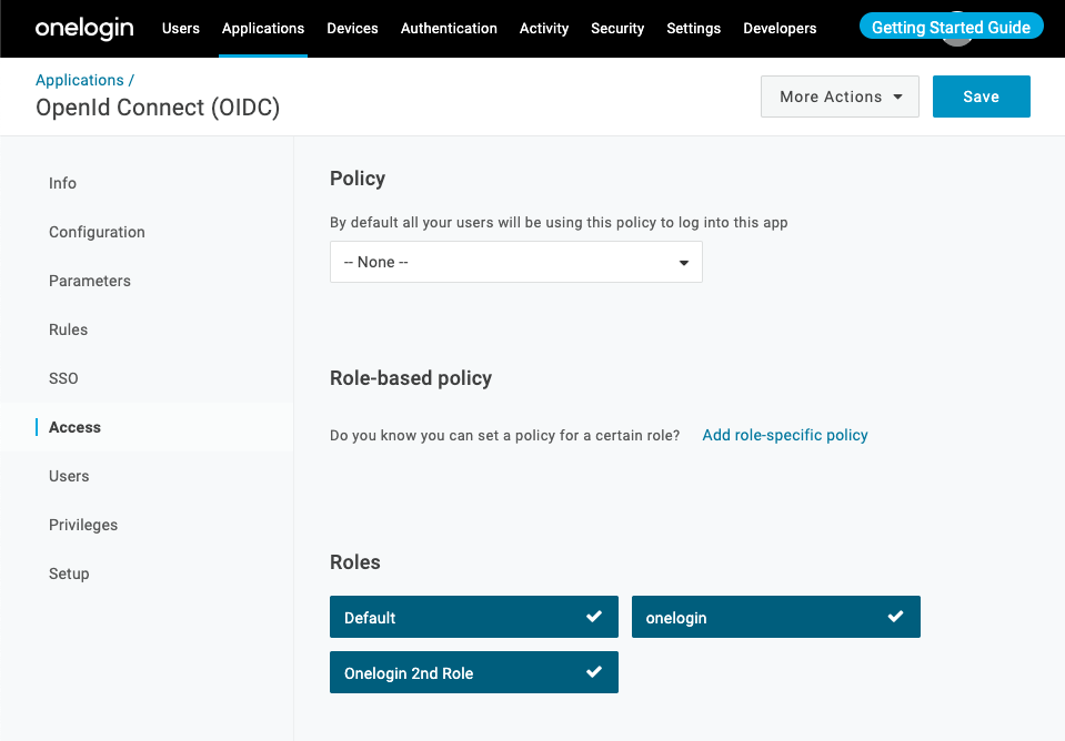 Onelogin Assign App Roles